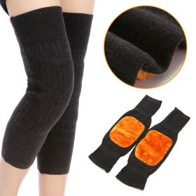 Winter Thermal Leg Knee Warmer Sleeve Socks Women Men Wool Knee Pad Protector