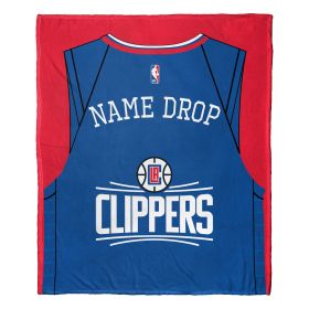 [Personalization Only] OFFICIAL NBA Jersey Silk Touch Throw Blanket - Clippers