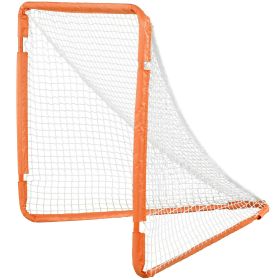 VEVOR Lacrosse Goal, 4' x 4' Small Kids Lacrosse Net, Folding Portable Lacrosse Goal with Carry Bag, Iron Frame Backyard Training Equipment