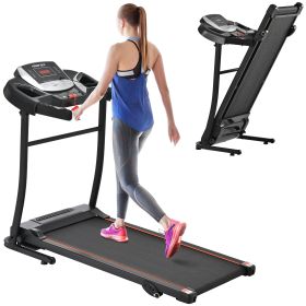 Folding Treadmill Electric Running Machine 2.5HP Motor 300LBS Weight Capacity Walking Jogging Machine with 3 Level Incline 12 Preset Programs for