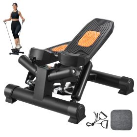VEVOR Stair Stepper, Mini Stepper for Exercise at Home, Hydraulic Fitness Twist Stepper with Resistance Bands, Full Body Workout Cardio Equipment