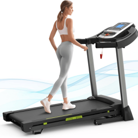 Folding Treadmills for Home/Office-3.5 HP 330lbs Weight Capacity Portable Electric Foldable Treadmill Walking Pad-Running Exercise Walk Machine H