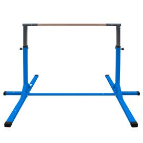 Gymnastics Bar For Kids, Adjustable Height Gym Bar, Junior Training Kip Bar For Home, Built For Kids 3 Years Blue (Option: Blue)